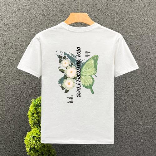 夏季男士時尚之選 韓版寬松短袖T恤，潮流休閑新風尚